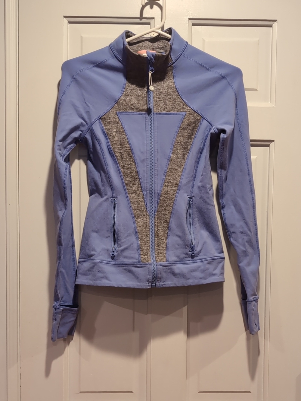 Ivivva Periwinkle and Gray Full-Zip Athletic Jacket